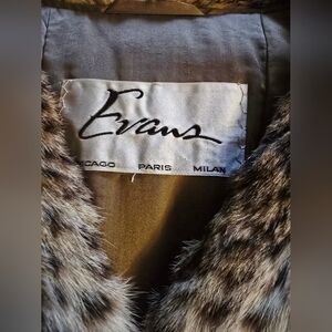 Authentic Fur Lynx Cheetah Spotted Coat Evans Midi Swing 50s Glam Statement